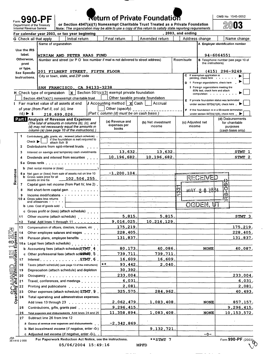 Form990-PF X003