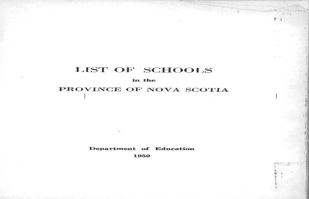 List of Schools