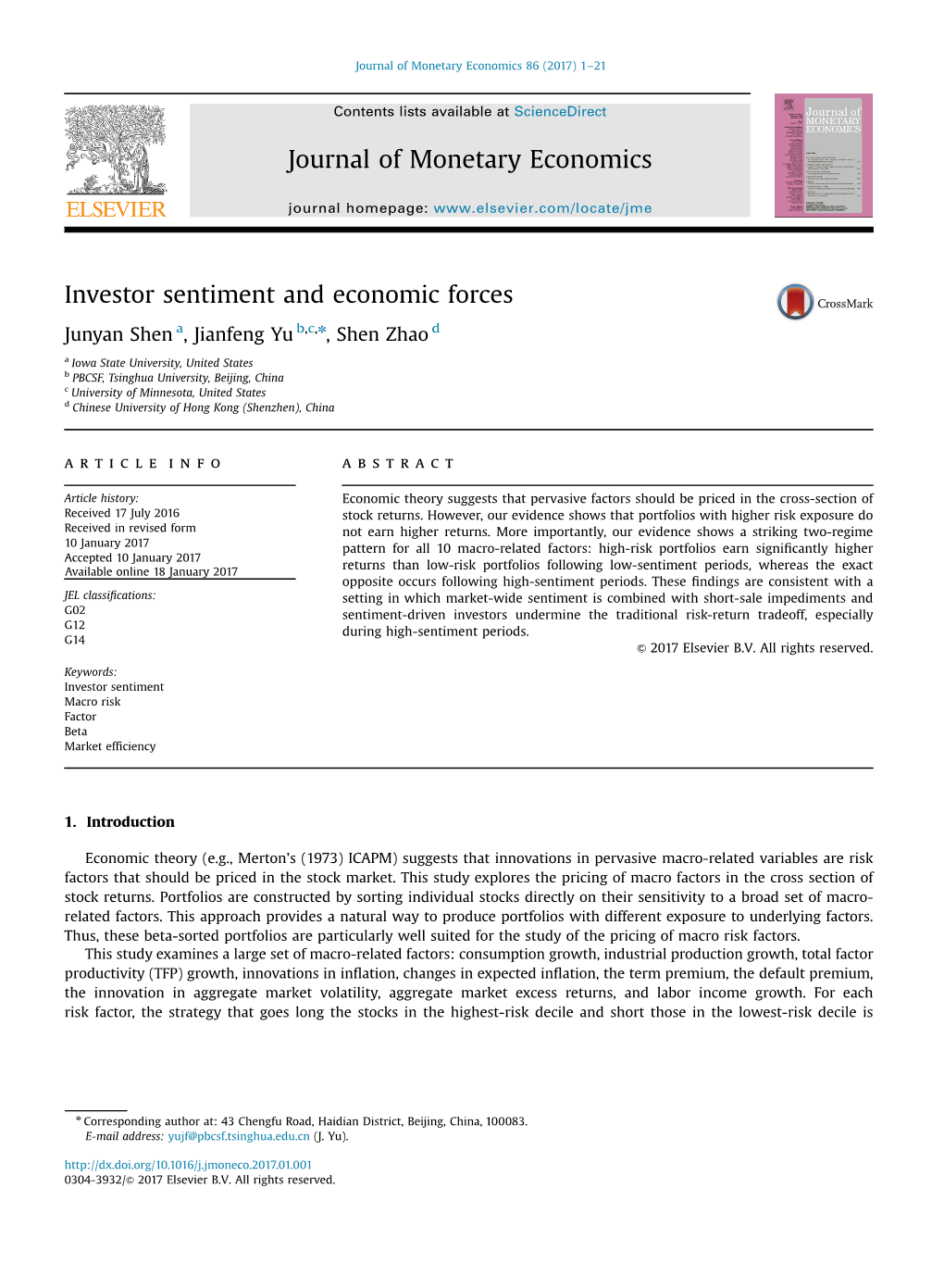 Investor Sentiment and Economic Forces