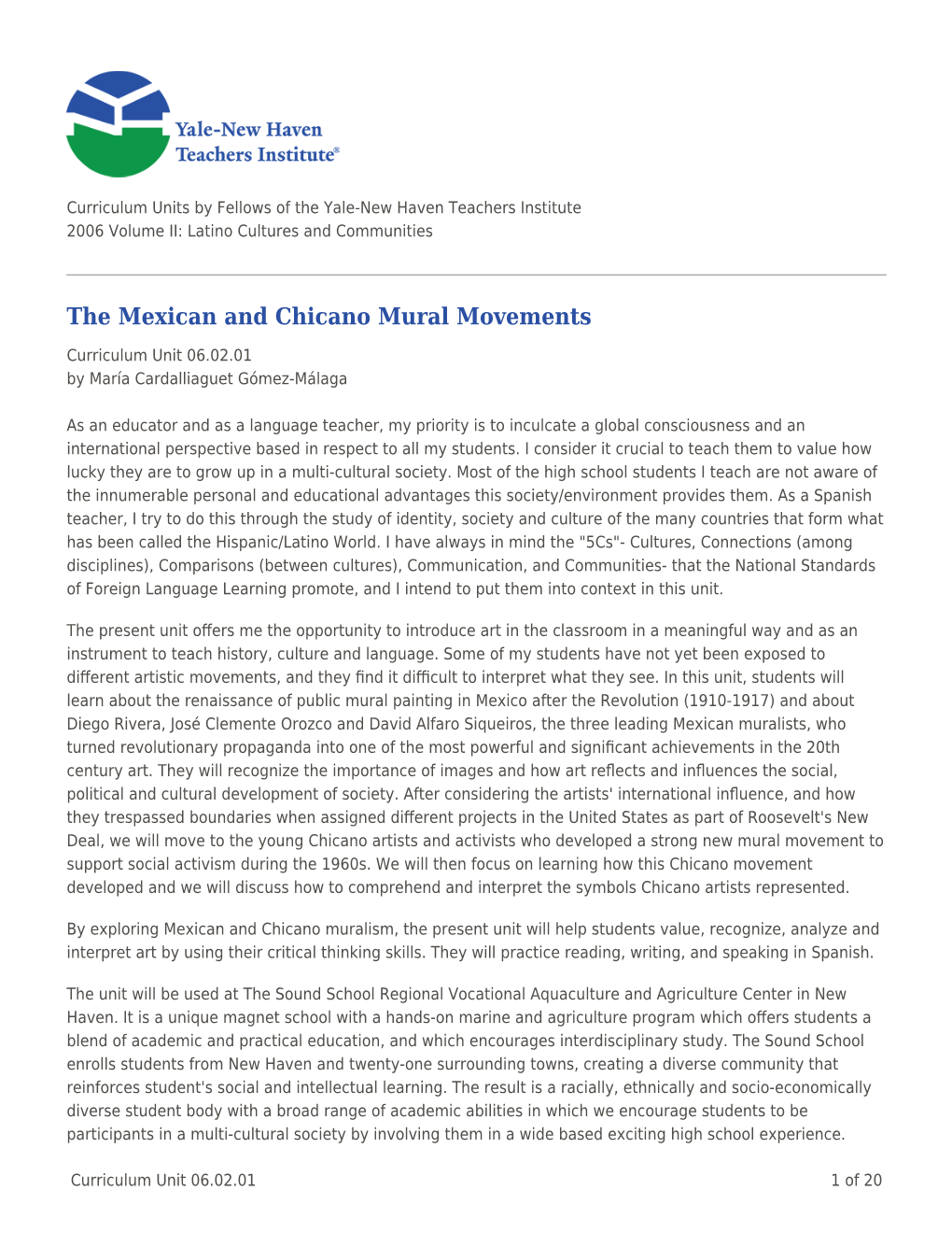 The Mexican and Chicano Mural Movements