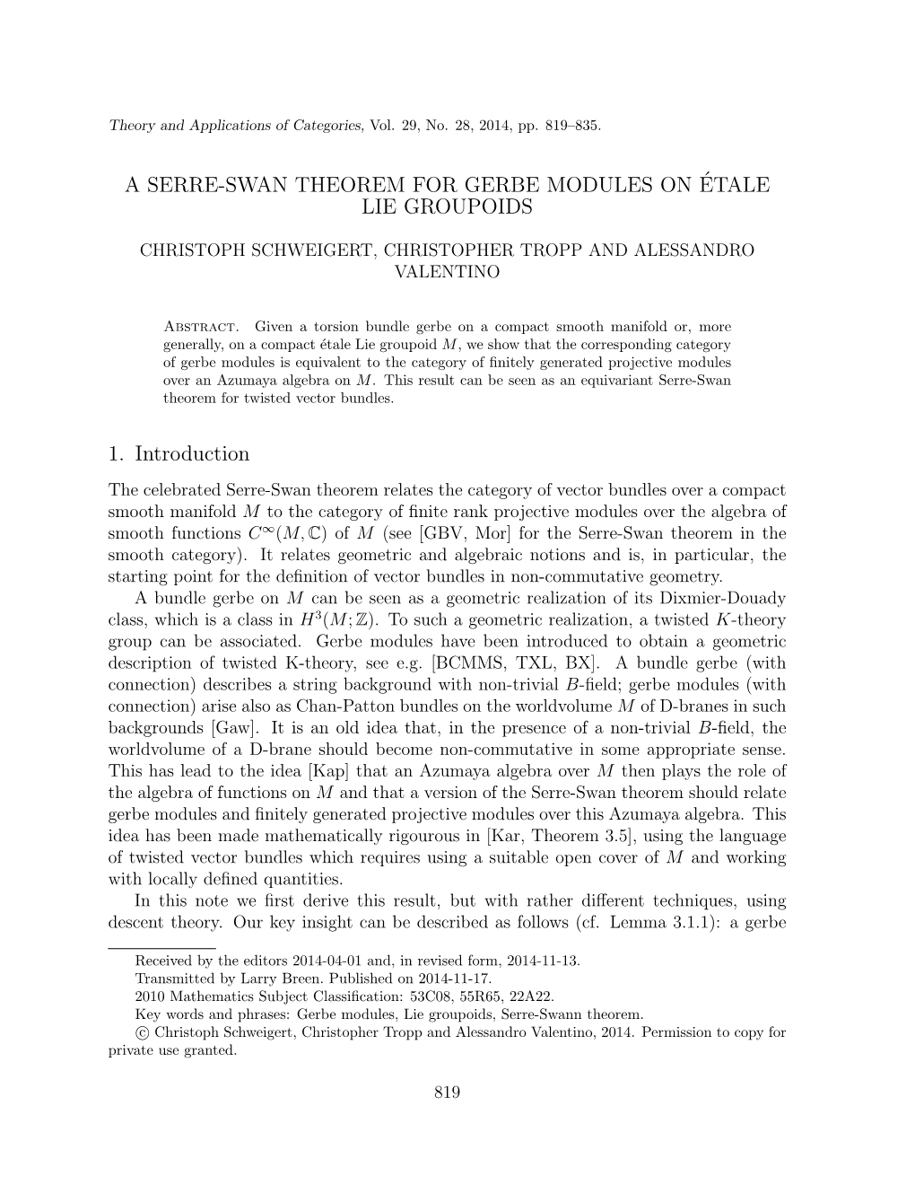 A Serre-Swan Theorem for Gerbe Modules Onétale Lie Groupoids