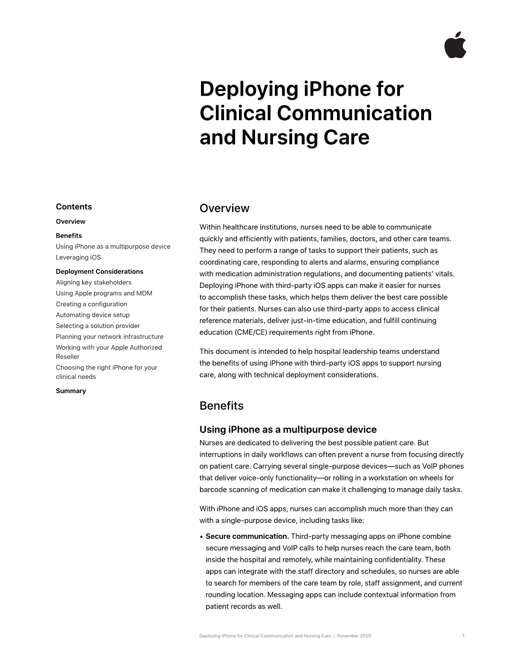 Deploying Iphone for Nursing Care