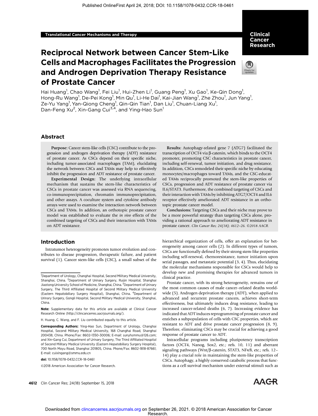 Reciprocal Network Between Cancer Stem-Like Cells and Macrophages