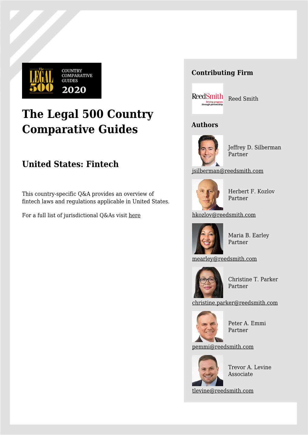 The Legal 500 Comparative Guide