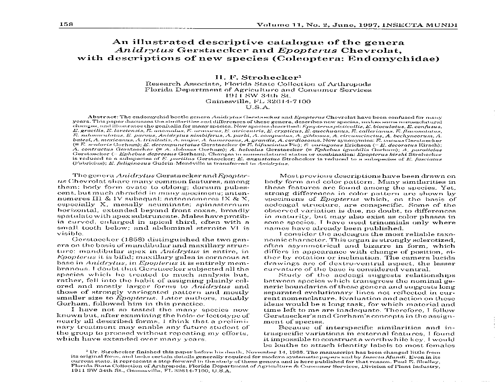 An Illustrated Descriptive Catalogue of the Genera Anidrytus Gerstaecker and Epopterus Chevrolat, with Descriptions of New Species (Coleoptera: Endomychidae)