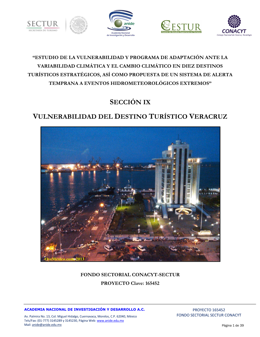 Sección Ix Vulnerabilidad Del Destino Turístico Veracruz