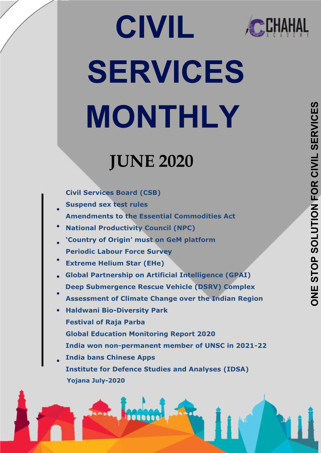 JUNE-2020 CA Monthly Civil Services Magazine.Pdf