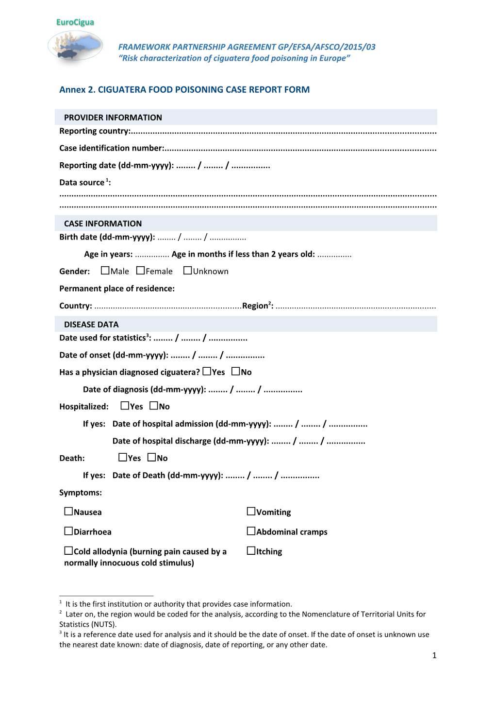 Framework Partnership Agreement Gp/Efsa/Afsco/2015/03