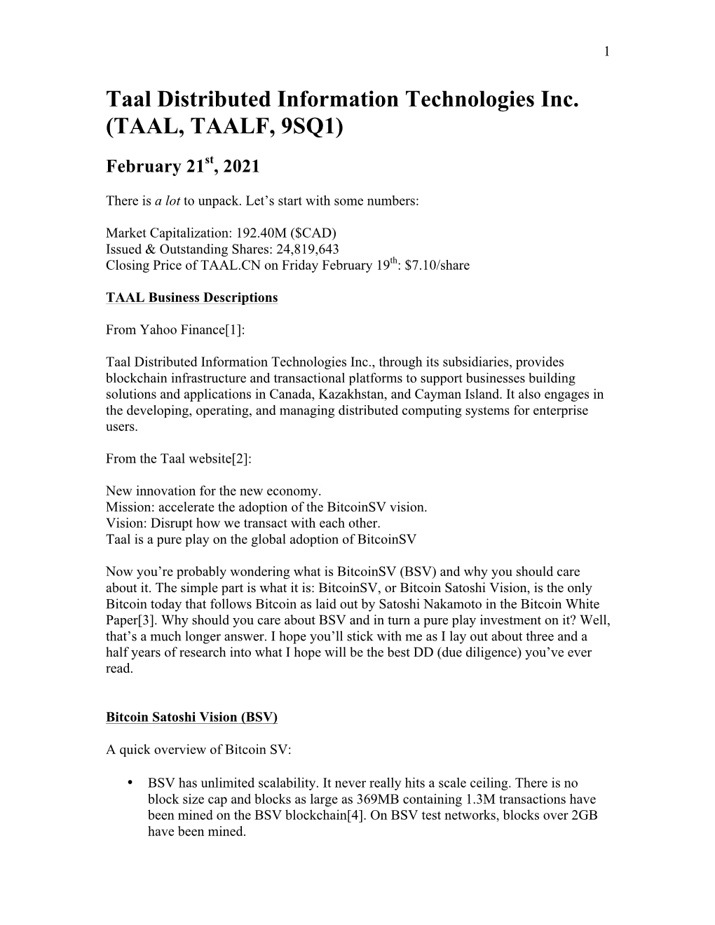 Taal Research Report