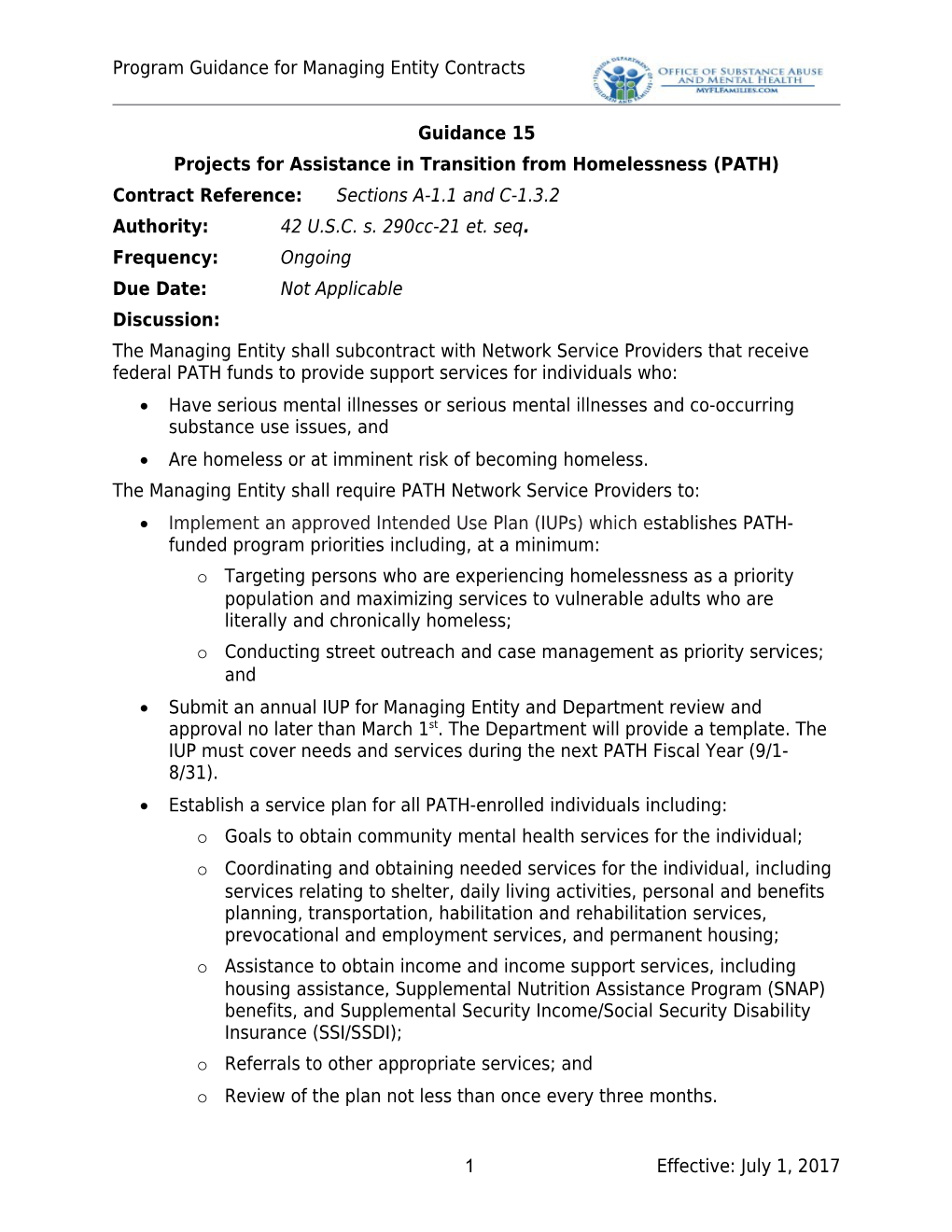 Projects for Assistance in Transition from Homelessness (PATH)