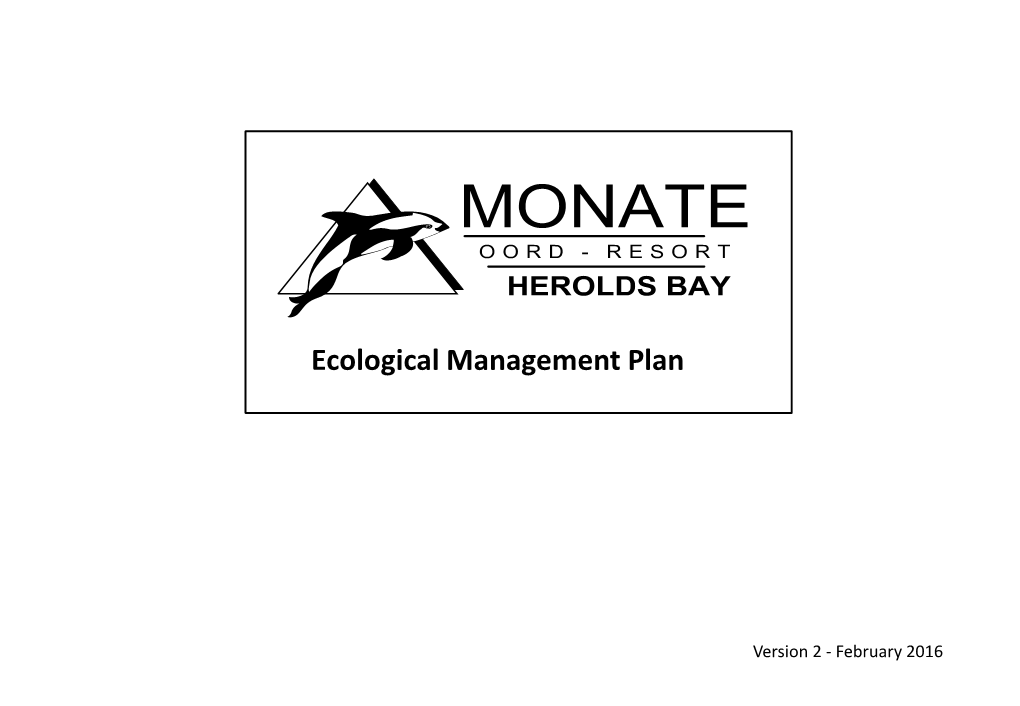 Ecological Management Plan