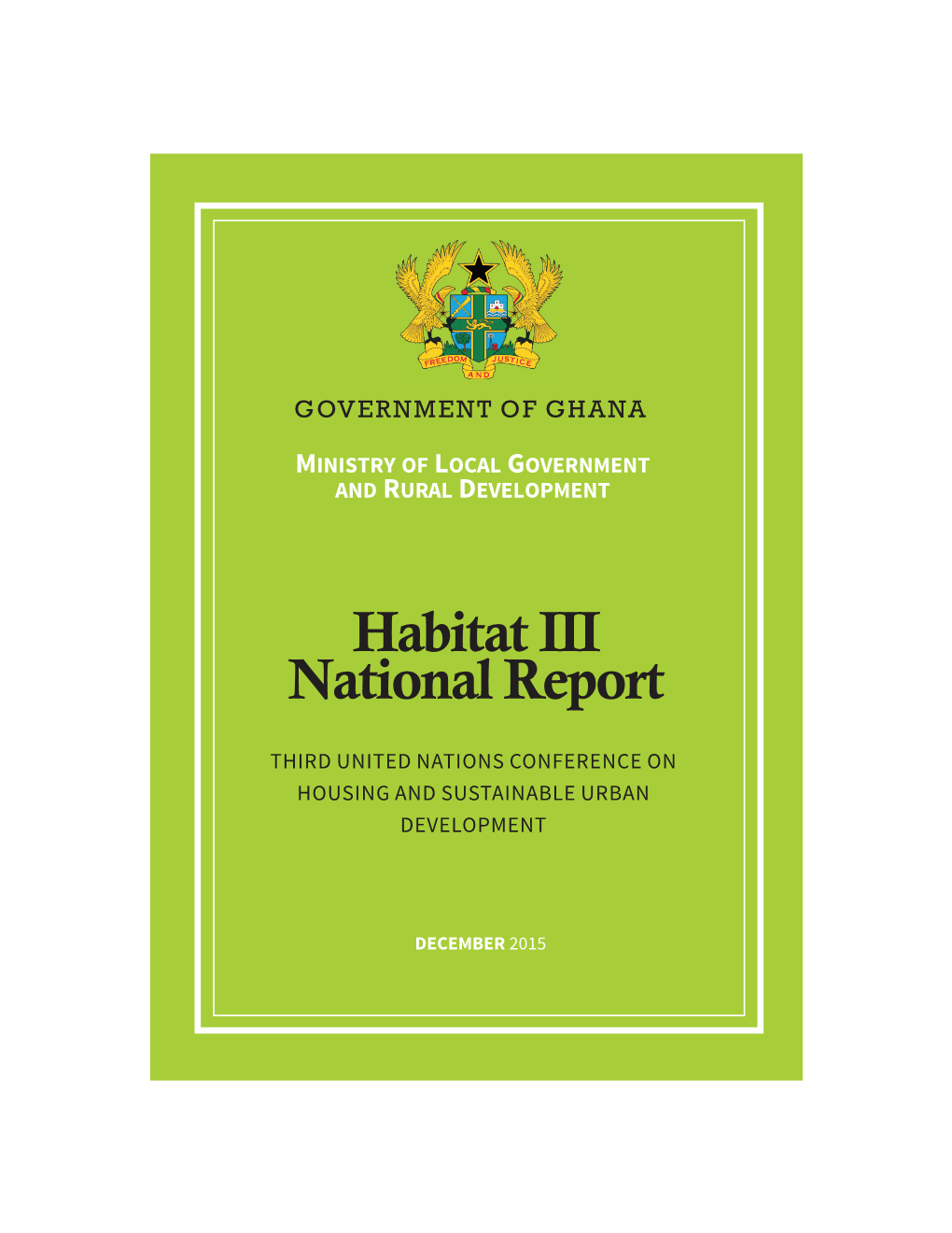 Habitat III National Report