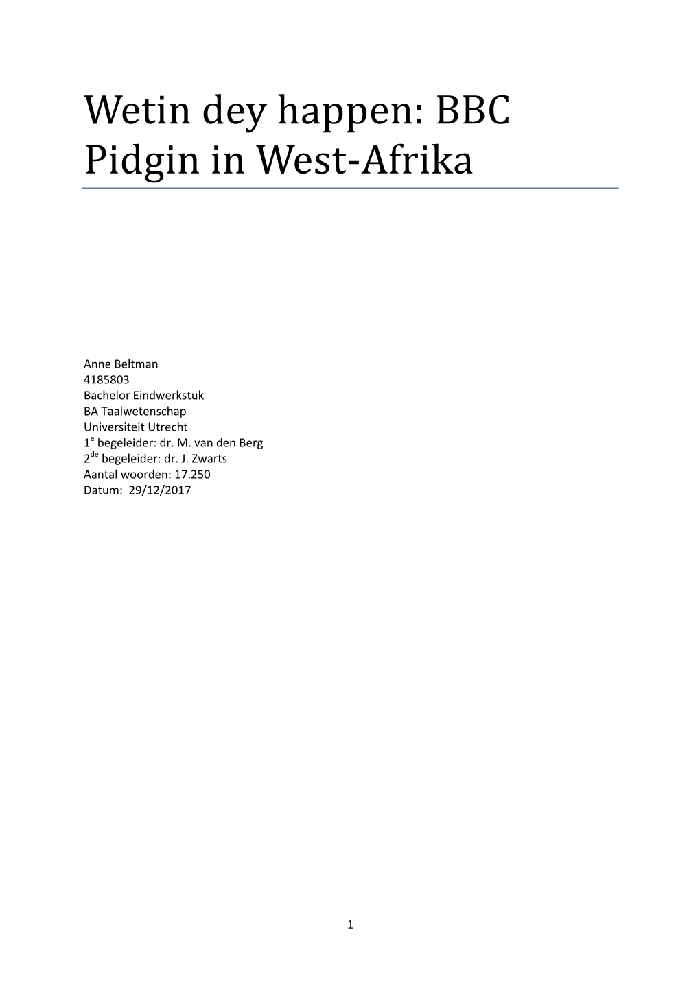 BBC Pidgin in West-Afrika
