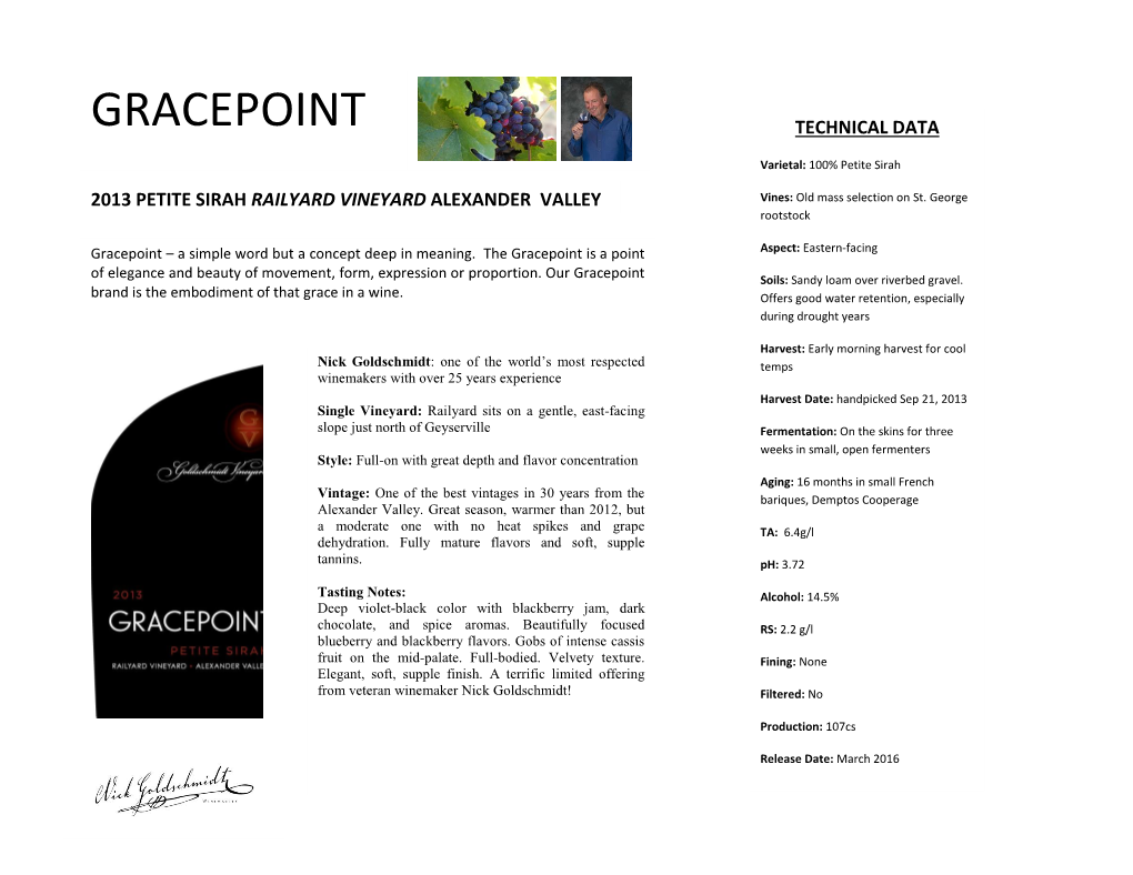 Gracepoint Technical Data