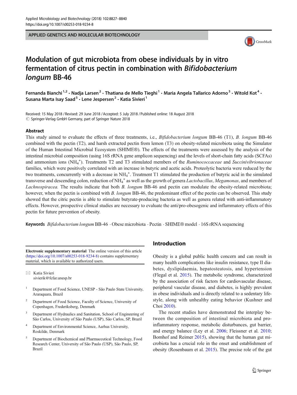 Bifidobacterium Longum BB-46