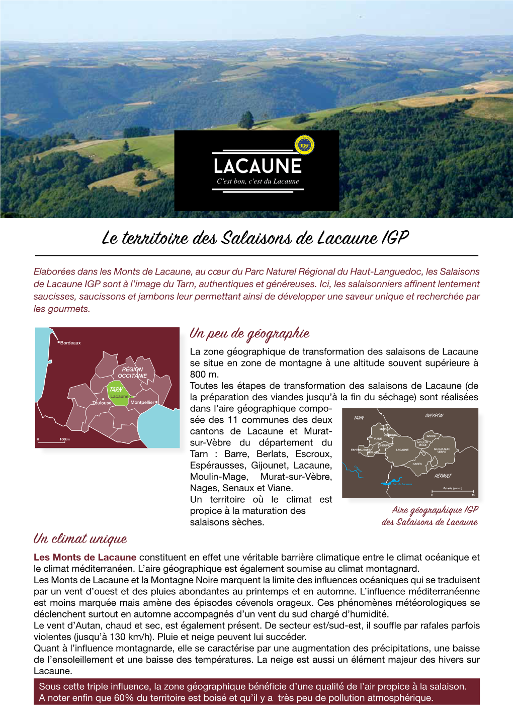 Le Territoire Des Salaisons De Lacaune IGP