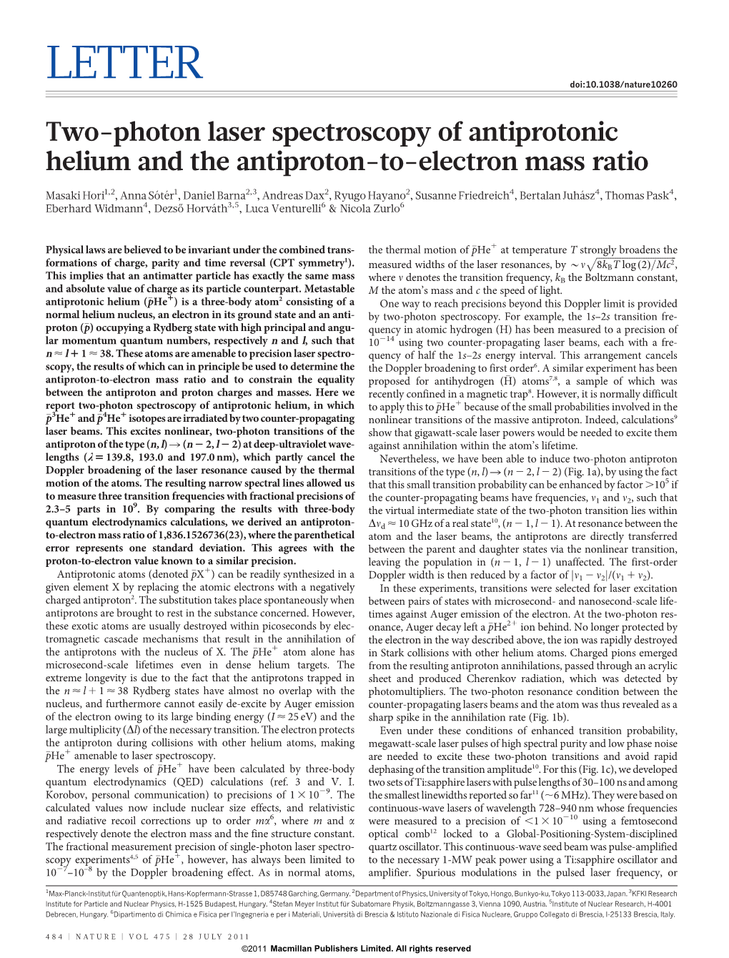 Two-Photon Laser Spectroscopy of Antiprotonic Helium and the Antiproton-To-Electron Mass Ratio