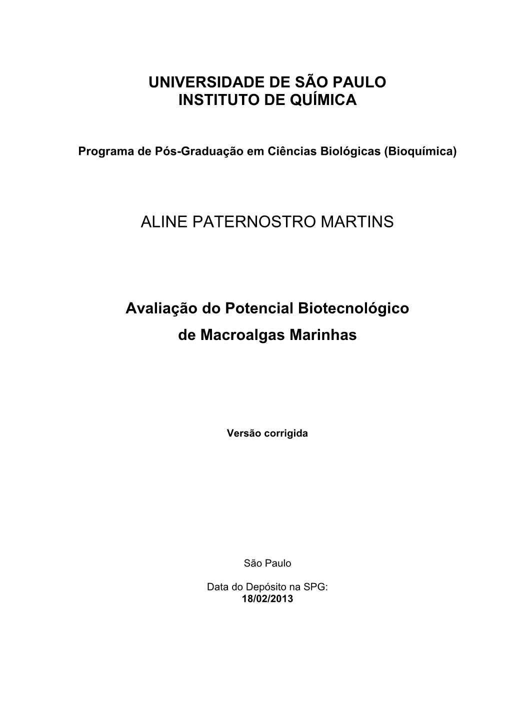 Aline Paternostro Martins