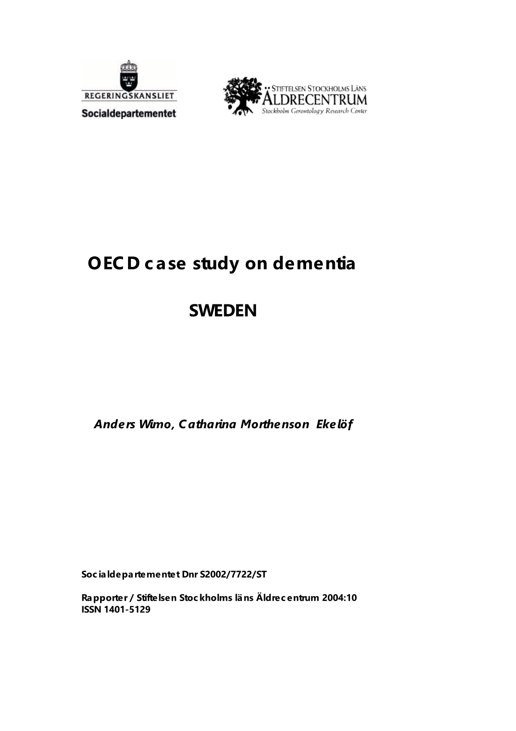 OECD Case Study on Dementia