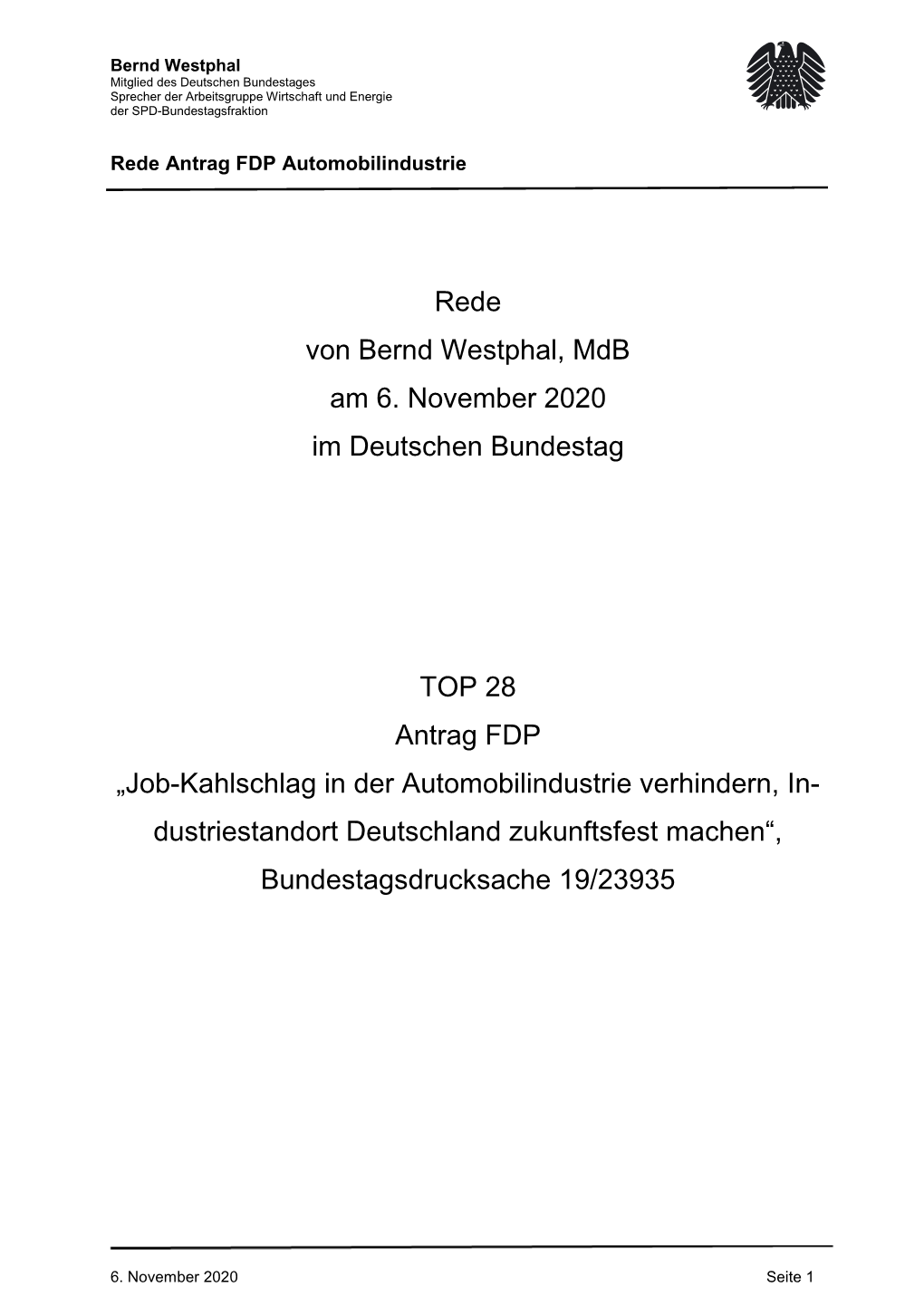 06.11.2020 Rede Antrag FDP Automobilindustrie