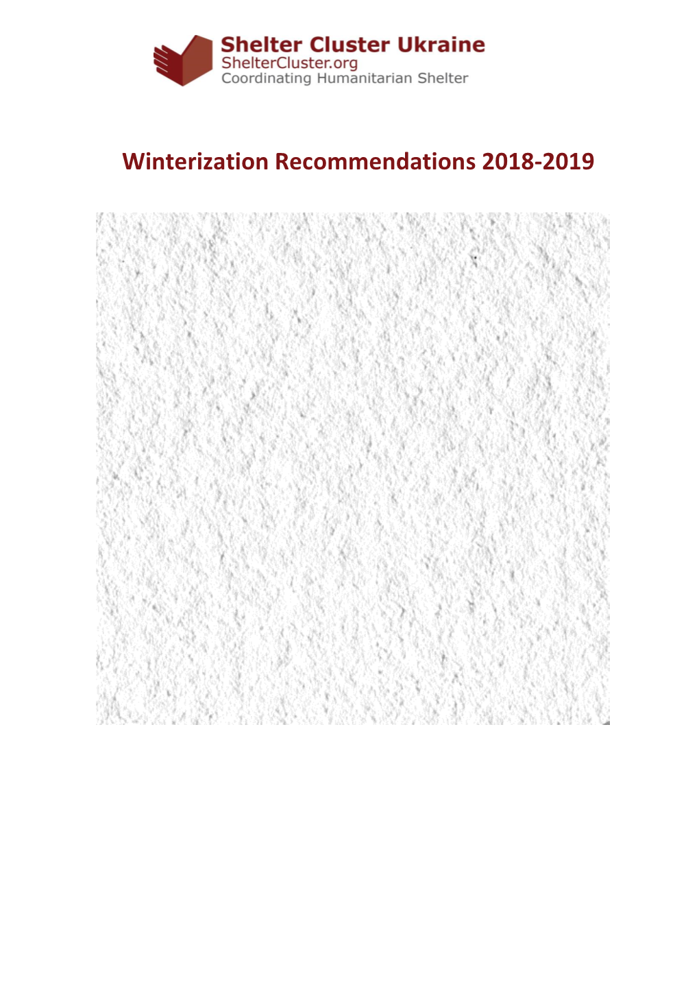 Winterization Recommendations 2018-2019