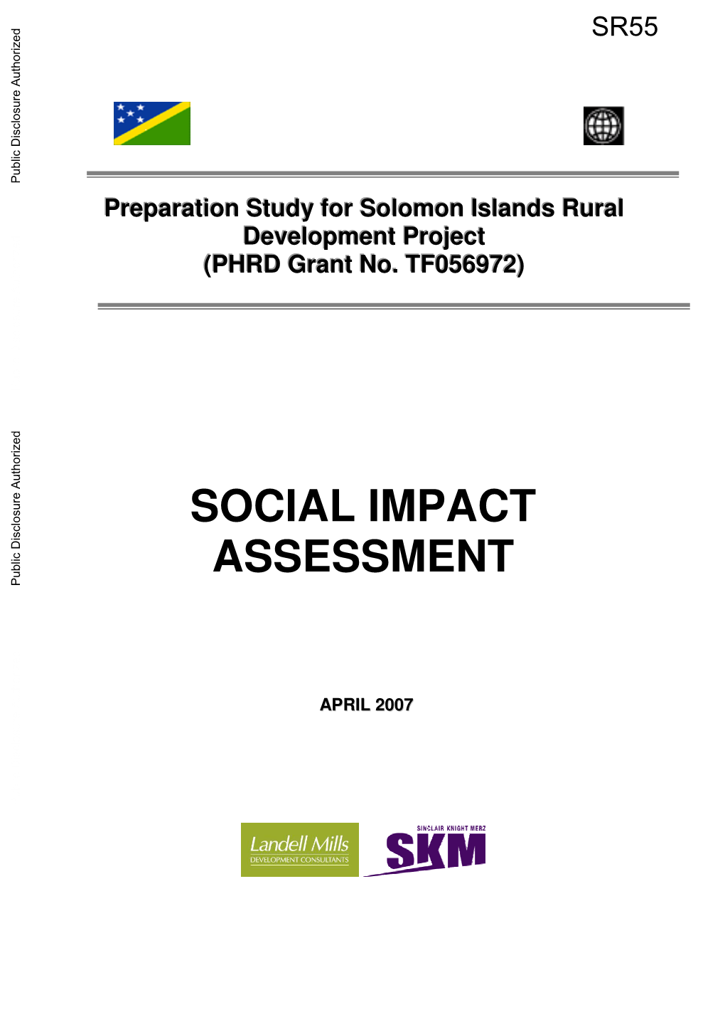 Preparation Study for Solomon Islands Rural