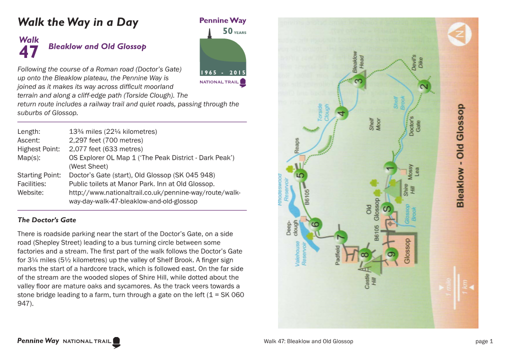 Walk the Way in a Day Walk 47 Bleaklow and Old Glossop