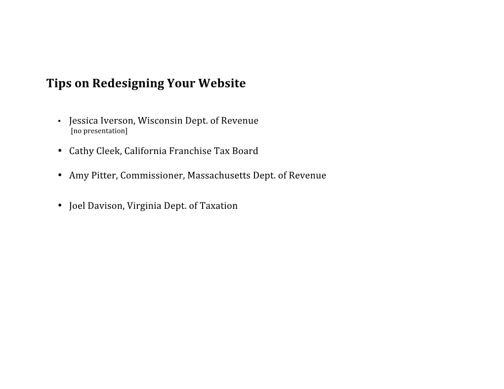 Tips on Redesigning Your Website