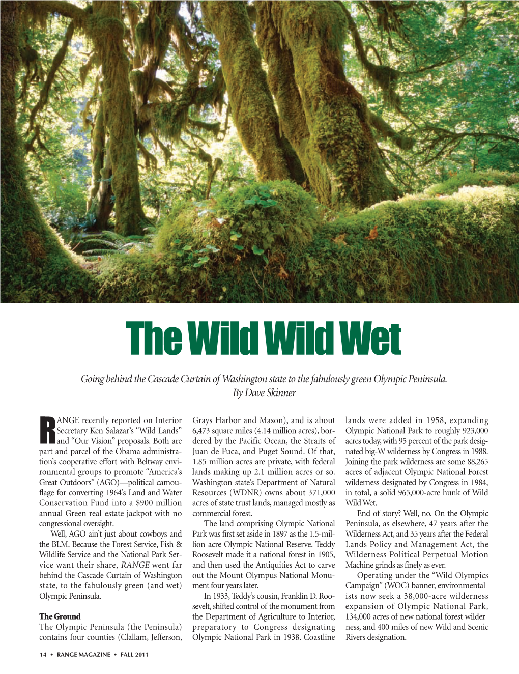 RANGE Magazine-Fall 2011-Special Report-The Wild Wild