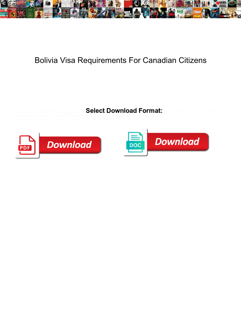 Bolivia Visa Requirements for Canadian Citizens