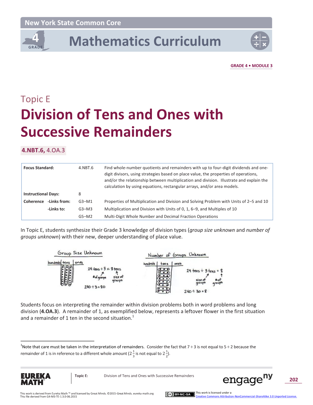 Division of Tens and Ones with Successive Remainders