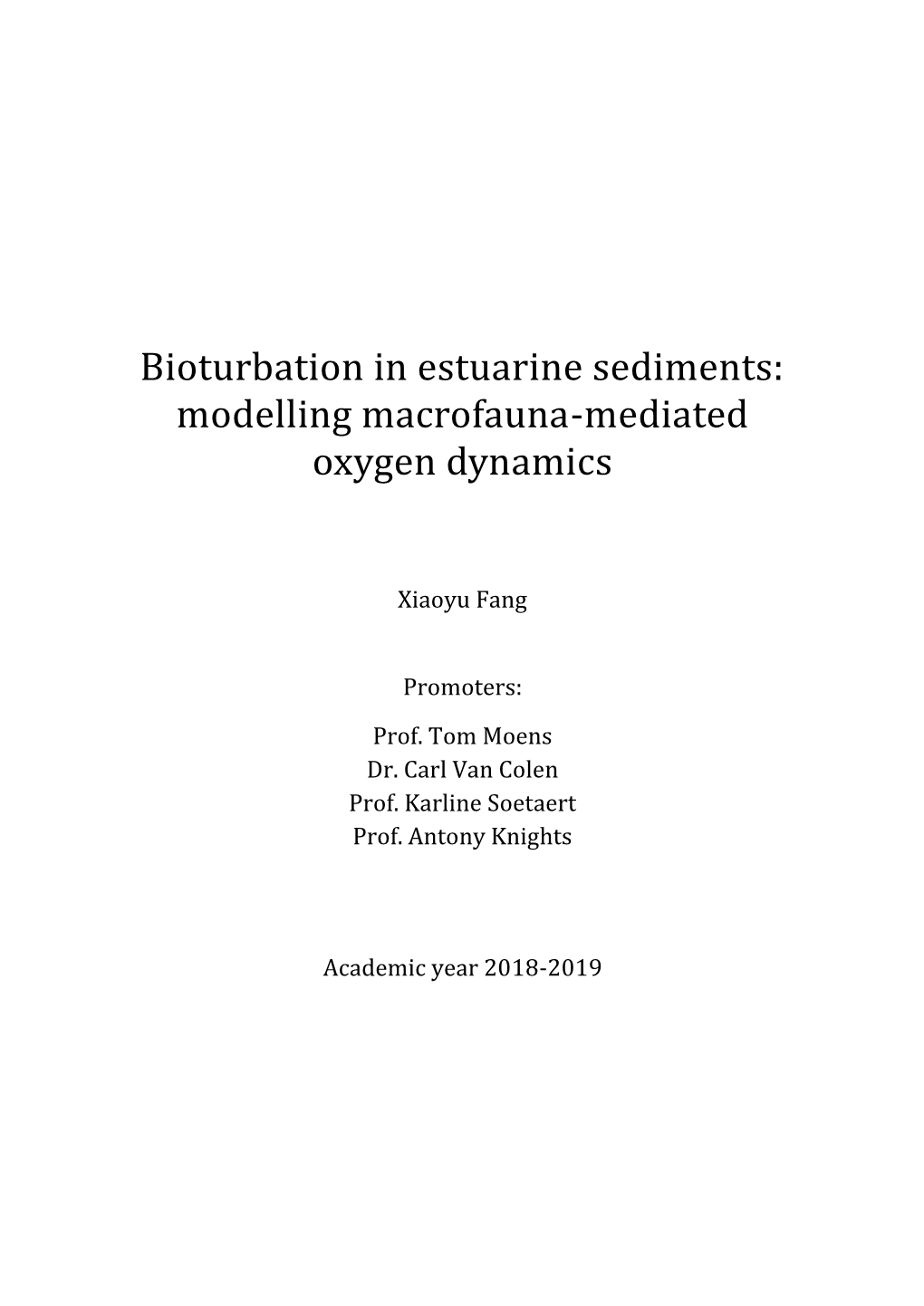 Bioturbation in Estuarine Sediments: Modelling Macrofauna-Mediated Oxygen Dynamics