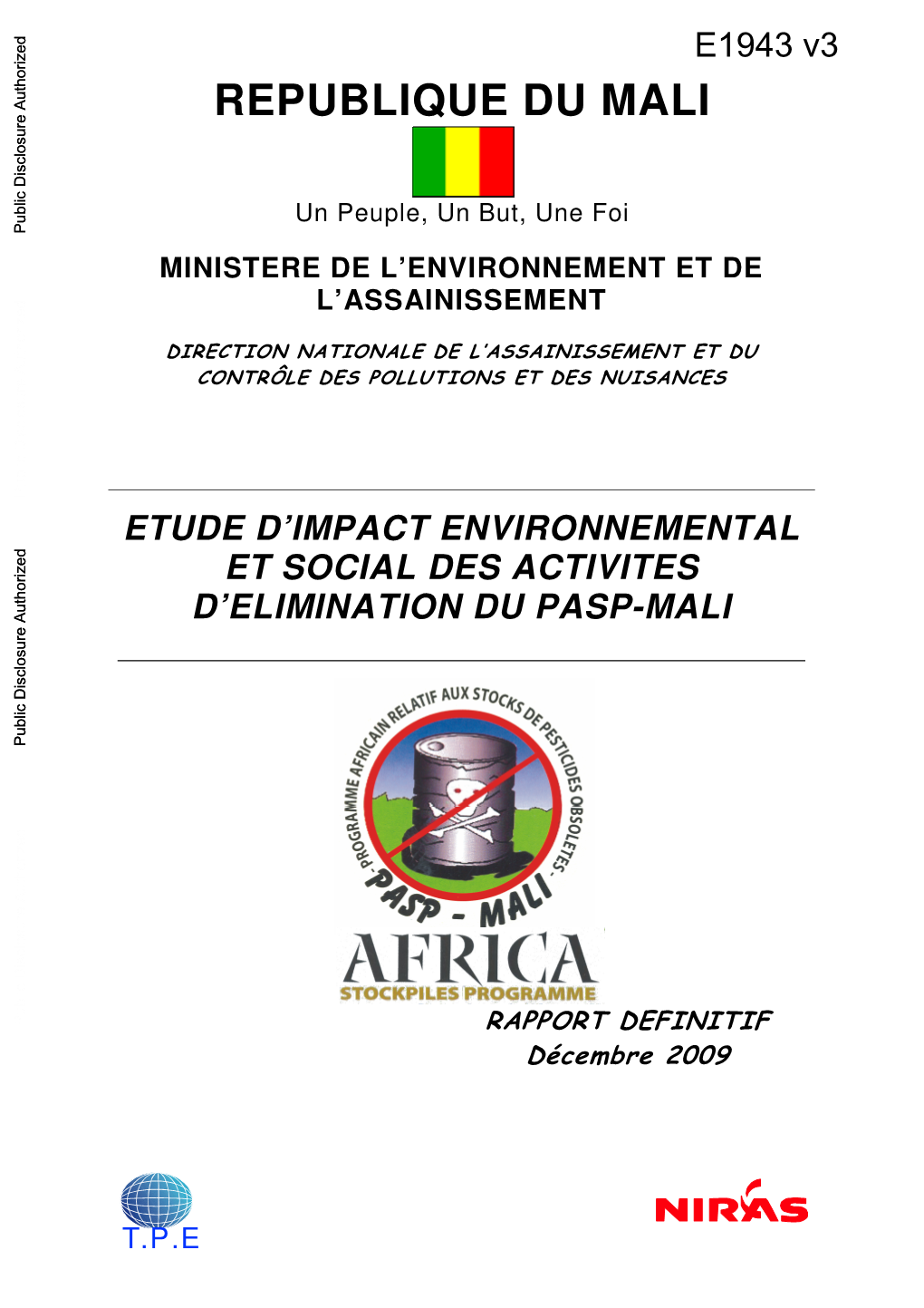 Etude D'impact Environnemental Et Social Des