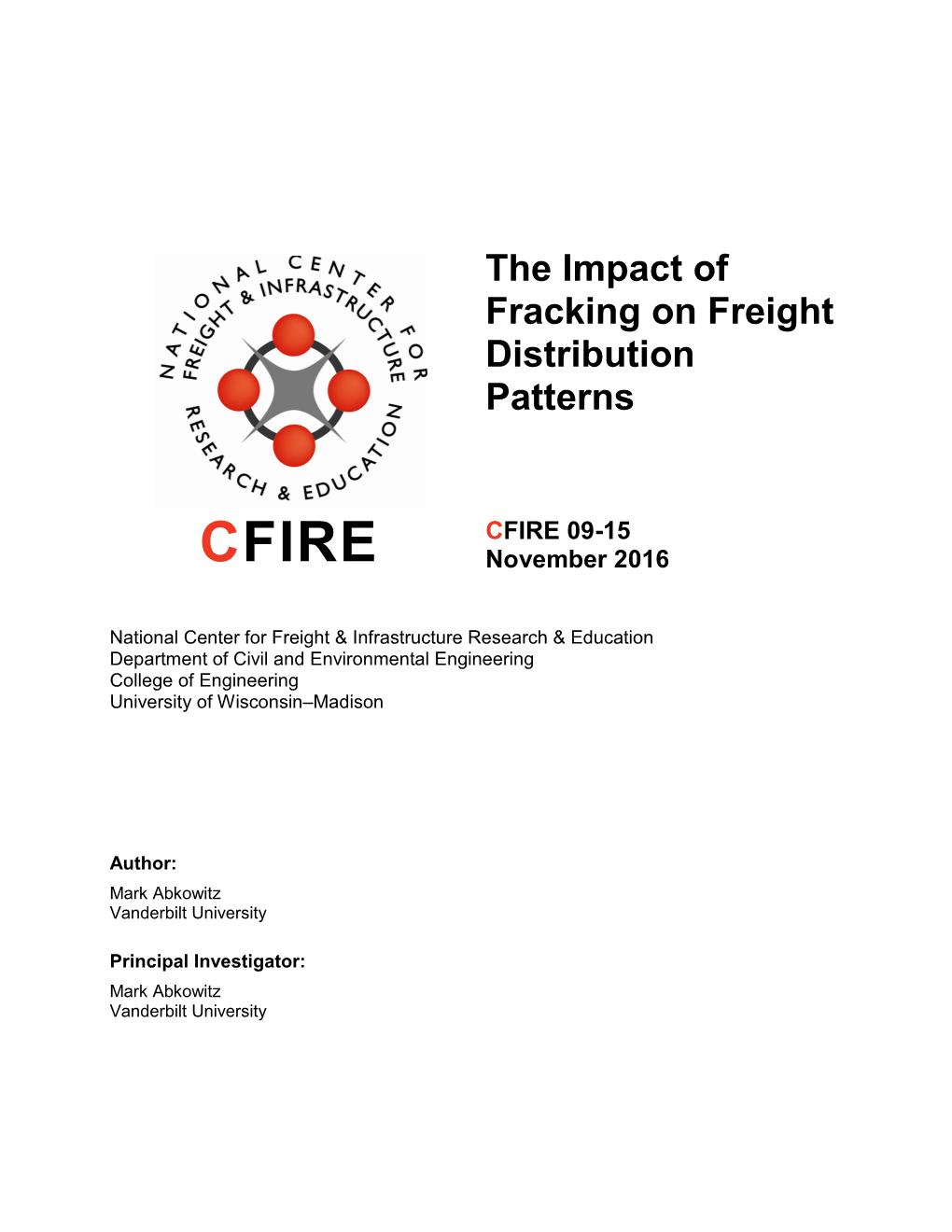 The Impact of Fracking on Freight Distribution Patterns