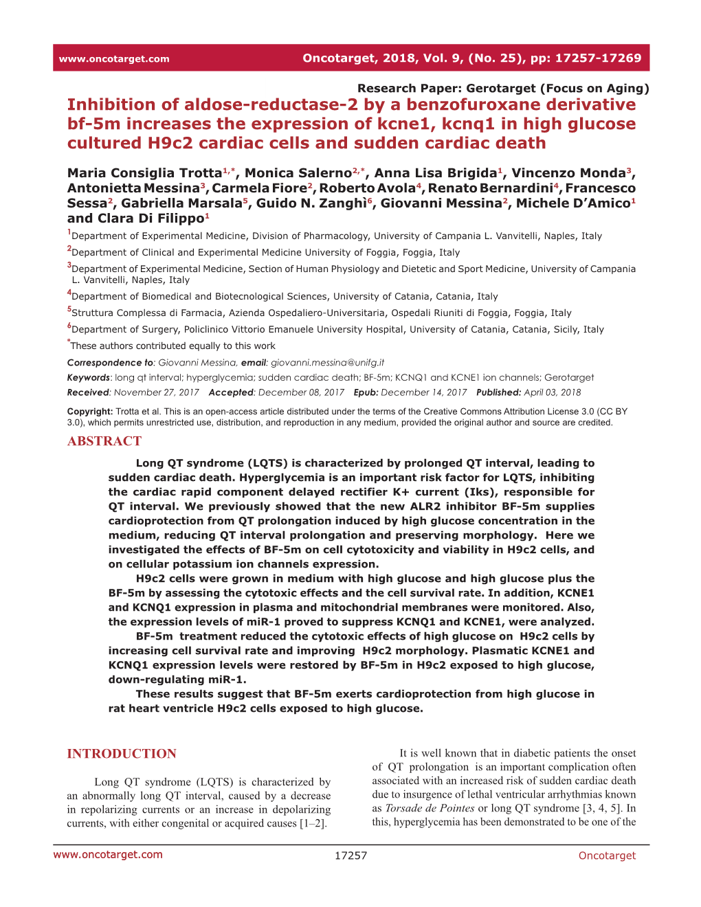 Inhibition of Aldose-Reductase-2 by a Benzofuroxane Derivative Bf-5M