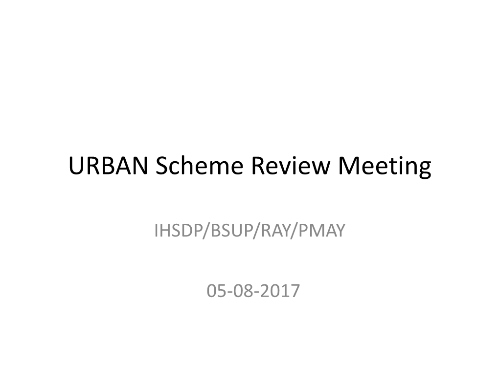 URBAN Scheme Review Meeting