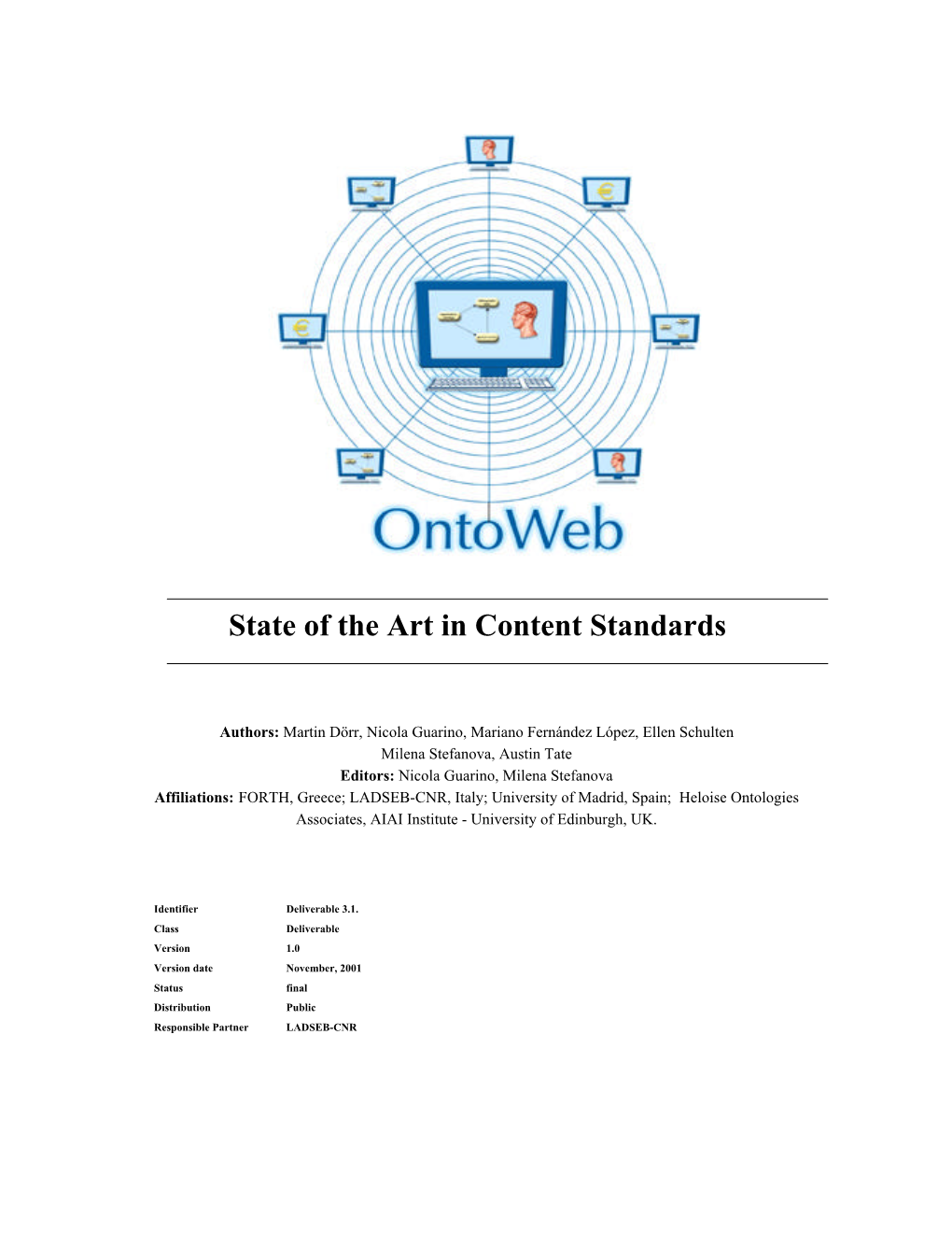 State of the Art in Content Standards