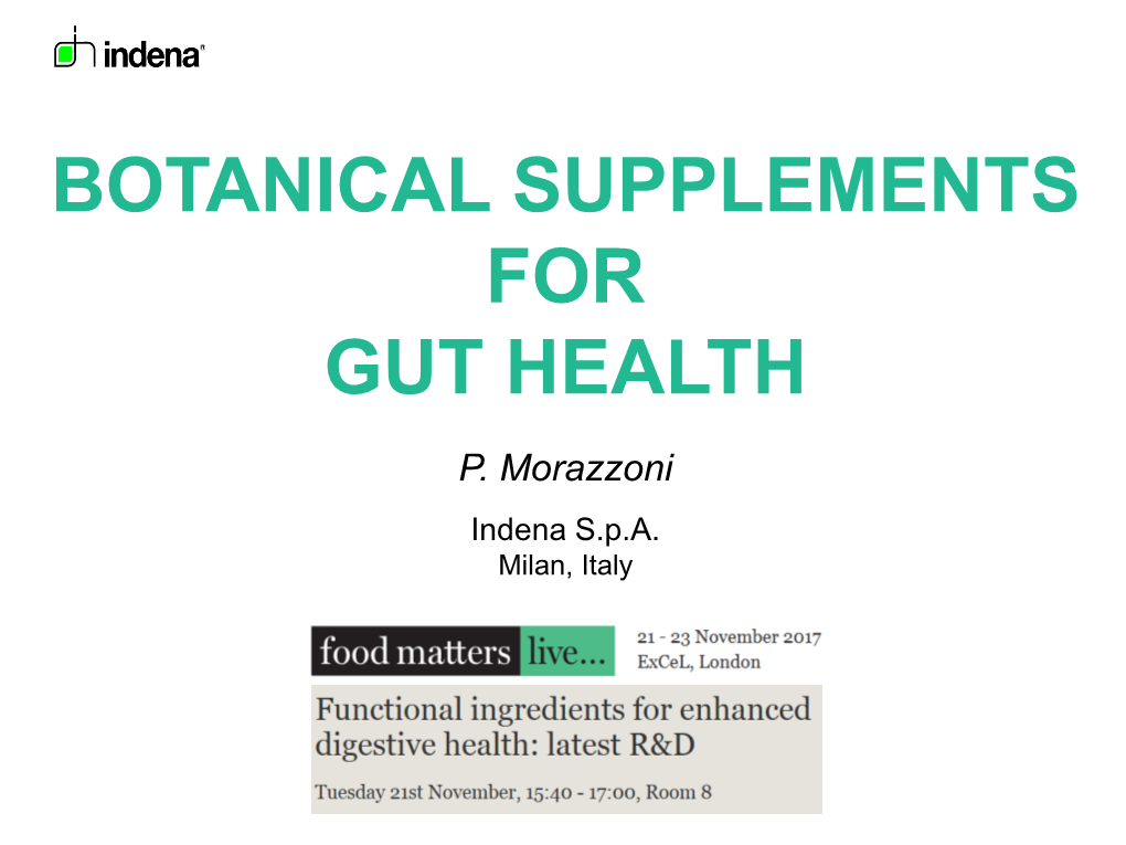 Botanical Supplements for Gut Health