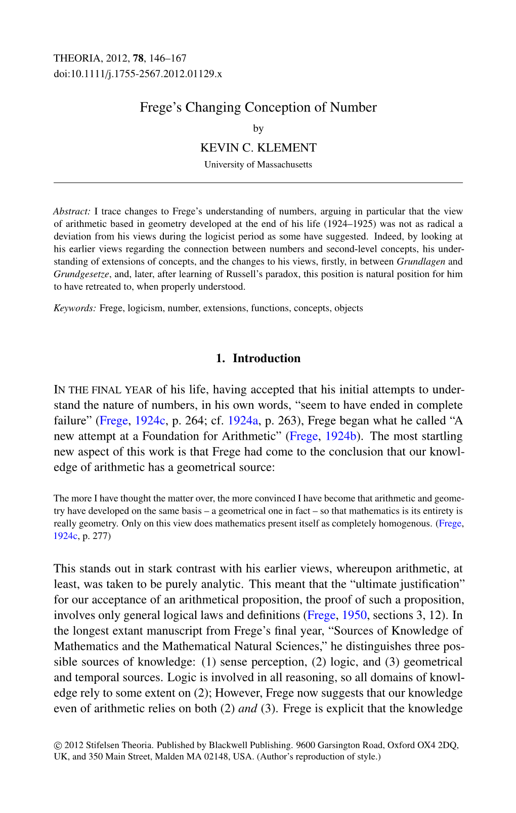 Frege's Changing Conception of Number