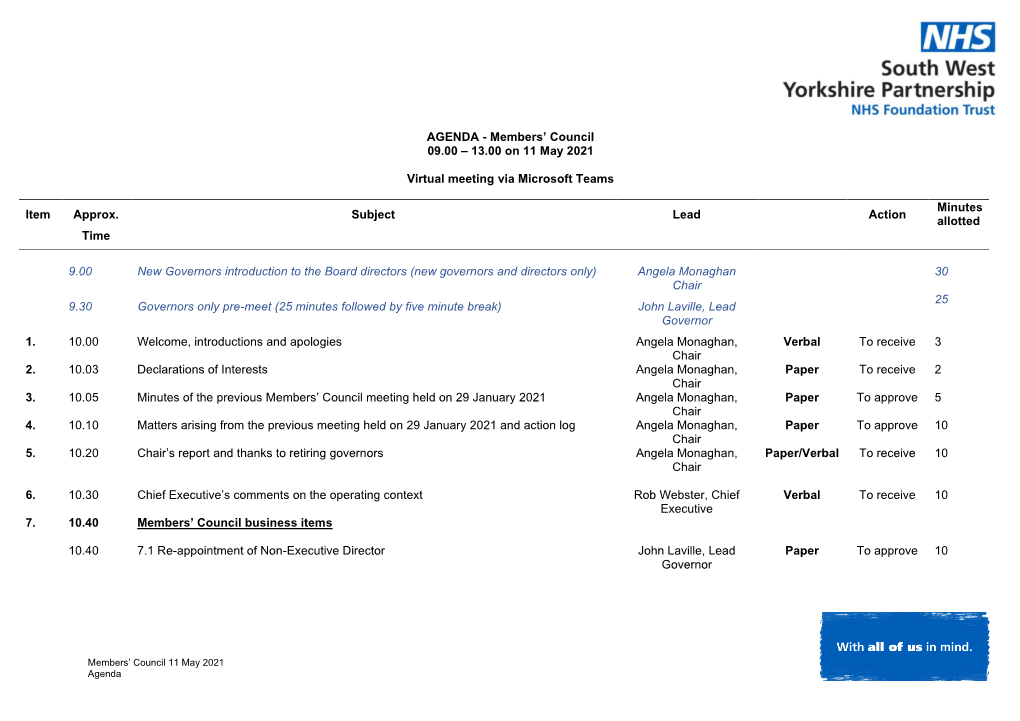 Members' Council 09.00