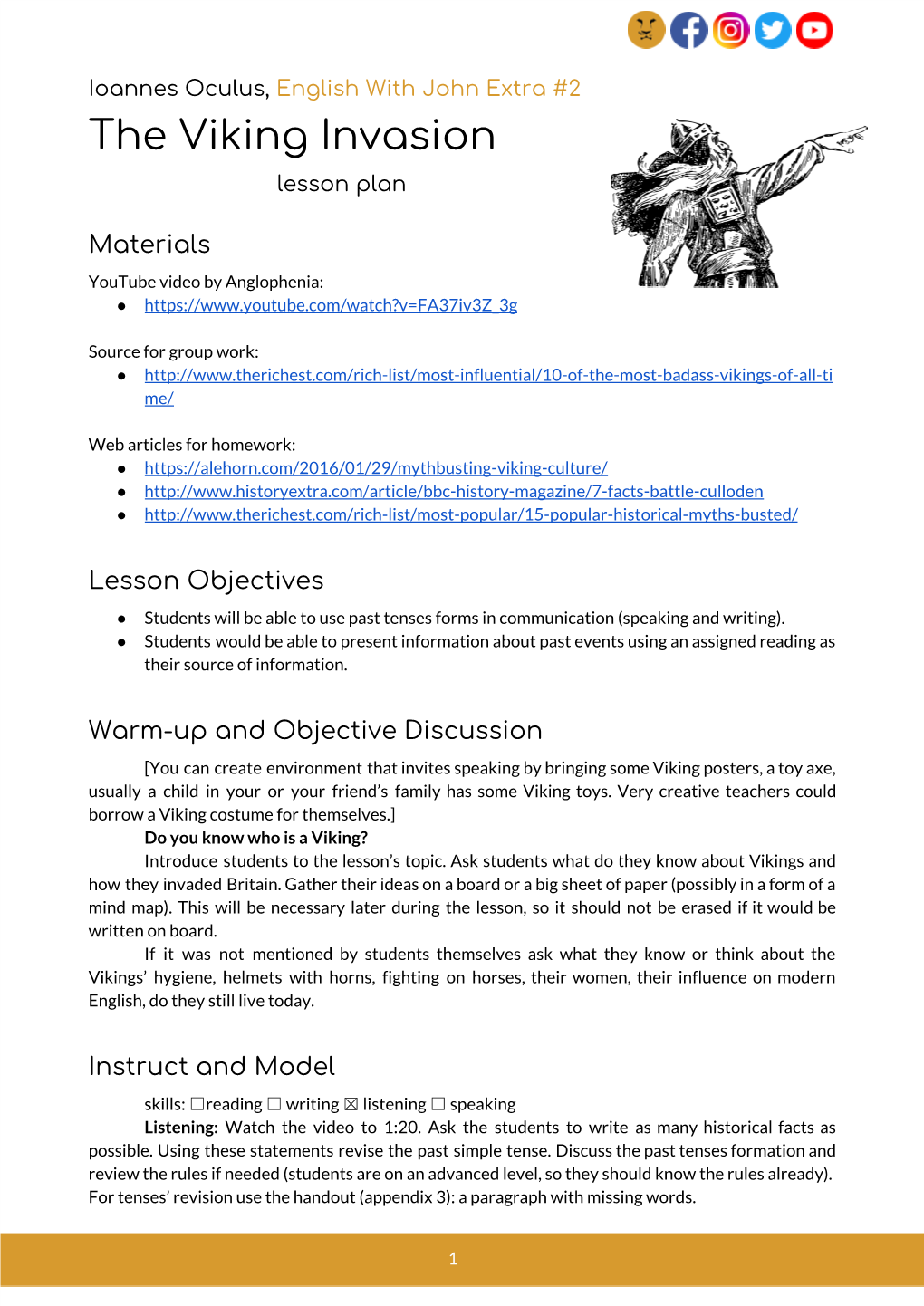 The Viking Invasion Lesson Plan