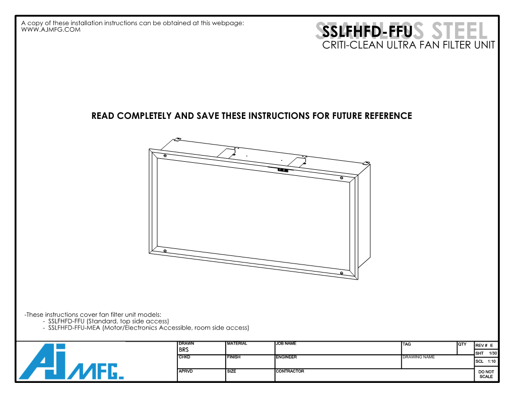 Sslfhfd-Ffu Installation Instructions