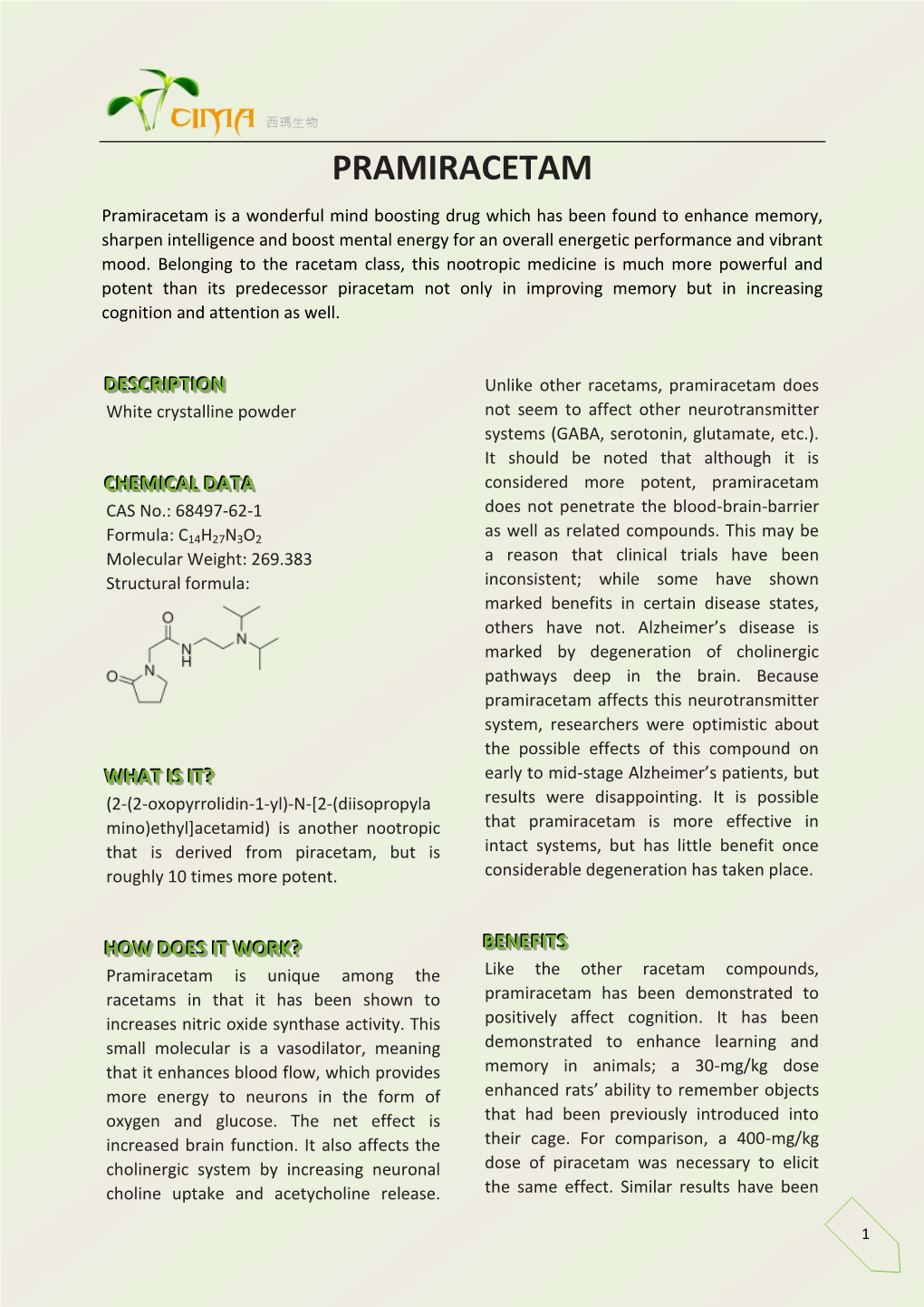 Pramiracetam