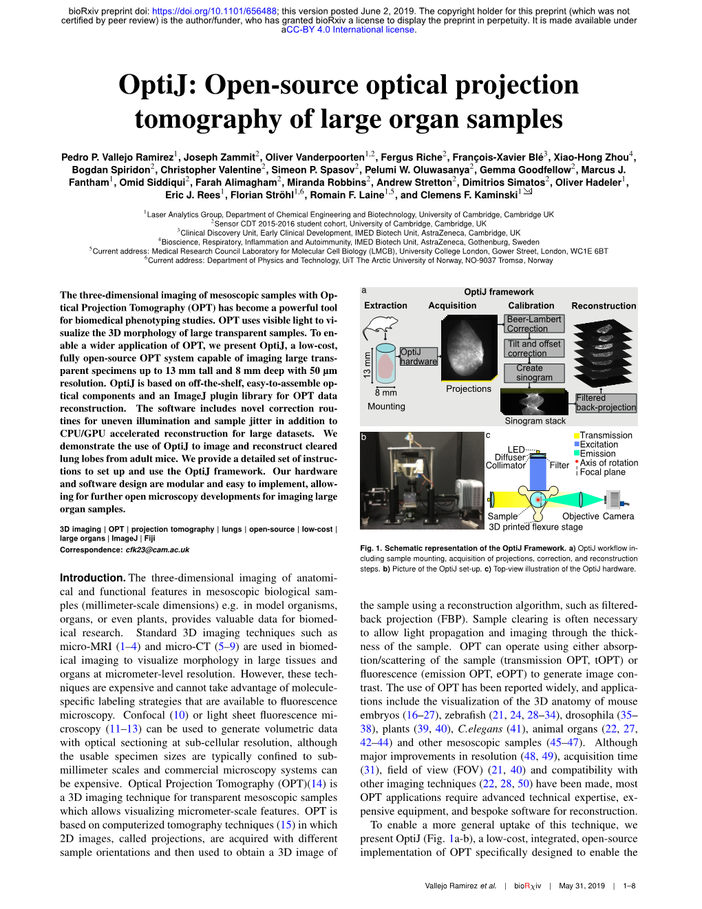 Open-Source Optical Projection Tomography of Large Organ Samples