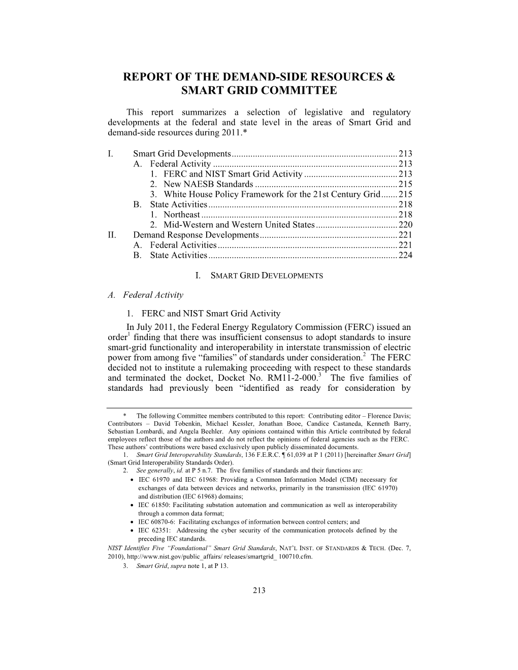 Demand-Side Resources & Smart Grid Committee