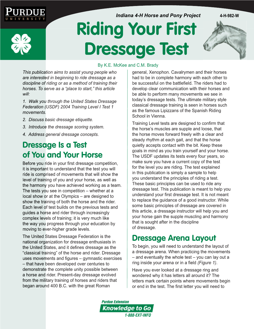 Riding Your First Dressage Test by K.E