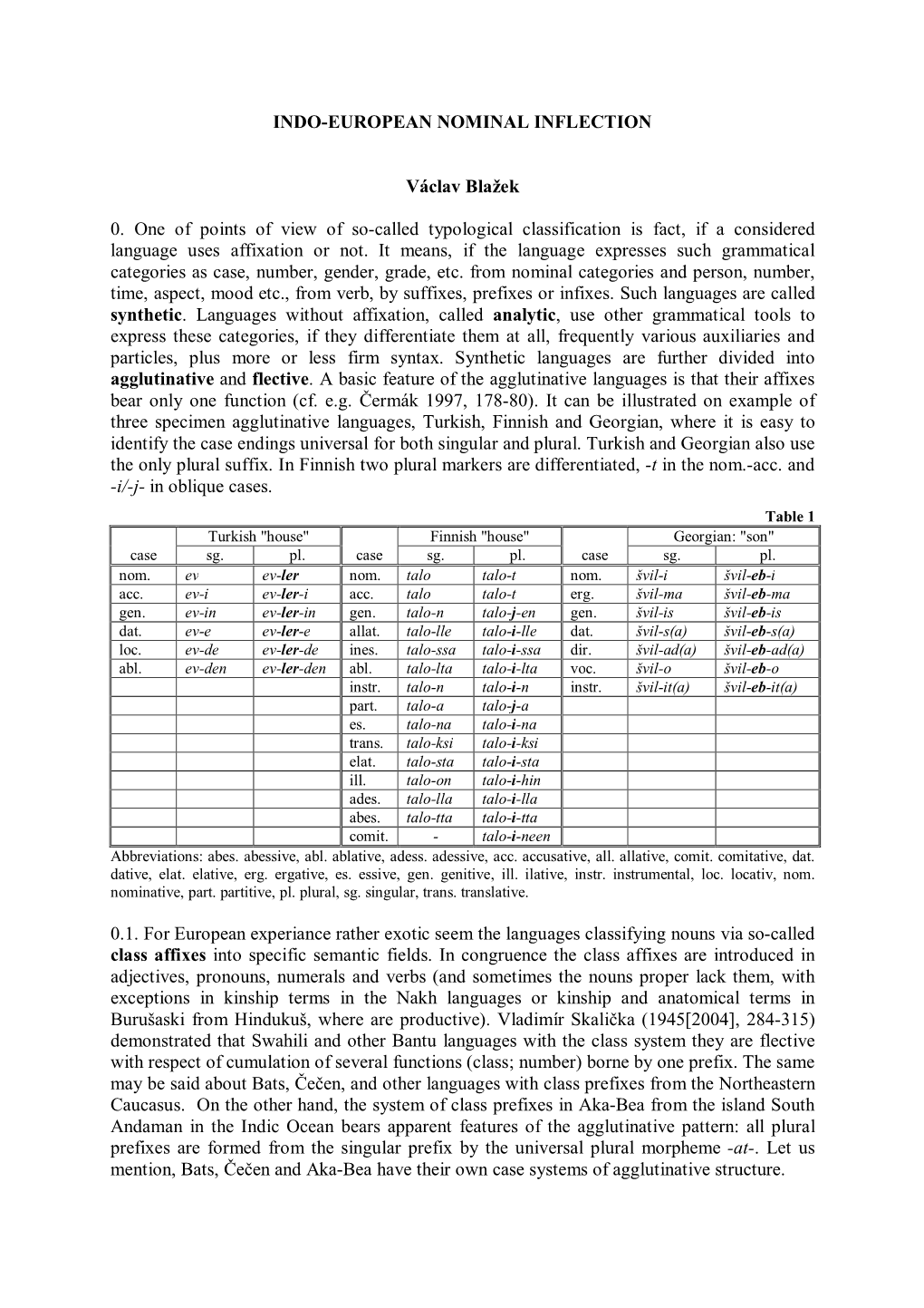 Indo-European Declension in Nostratic Perspective