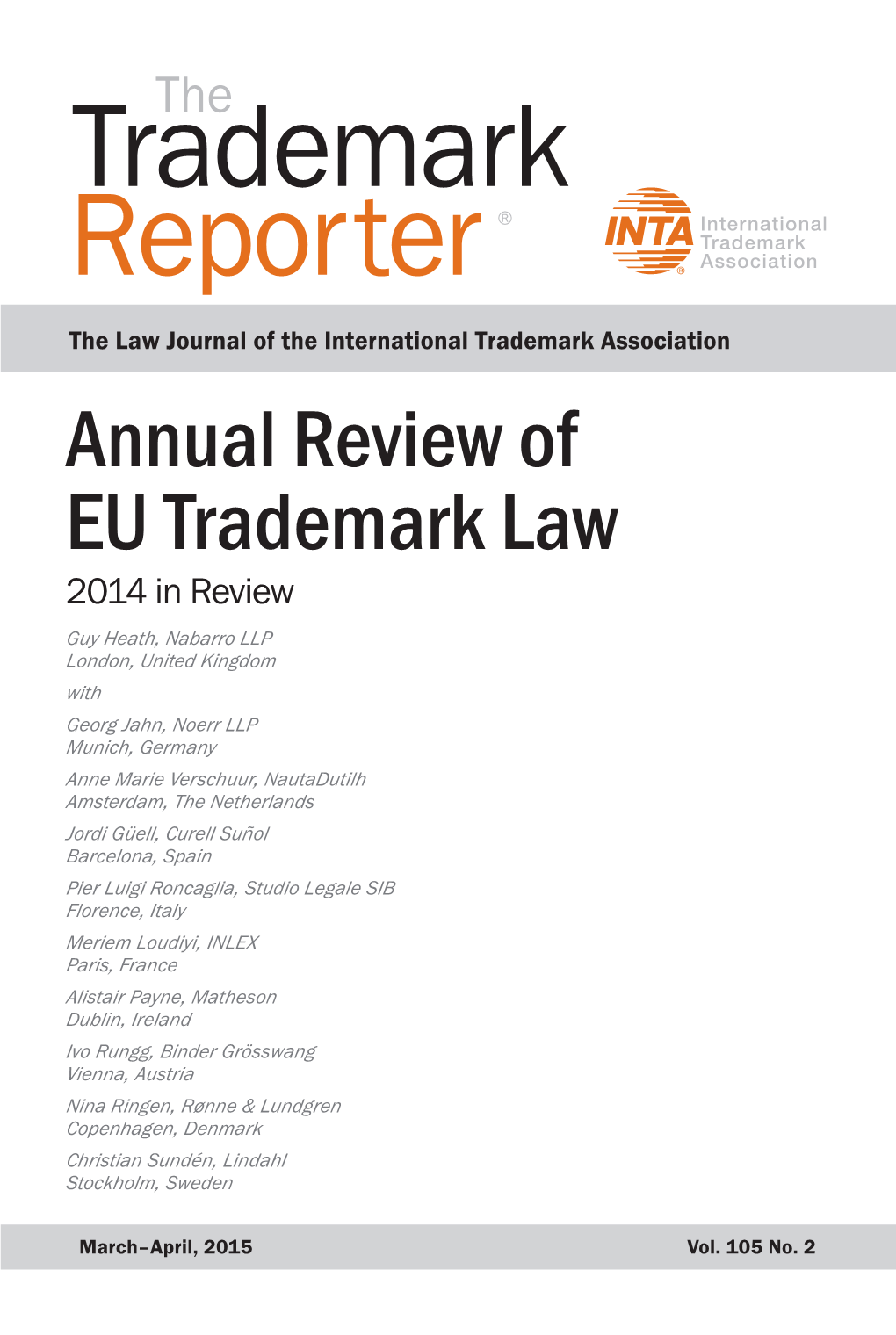 Annual Review of EU Trademark