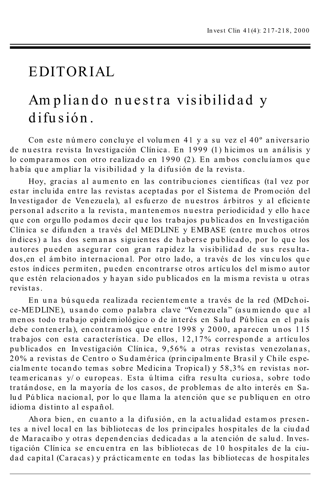 EDITORIAL Ampliando Nuestra Visibilidad Y Difusión