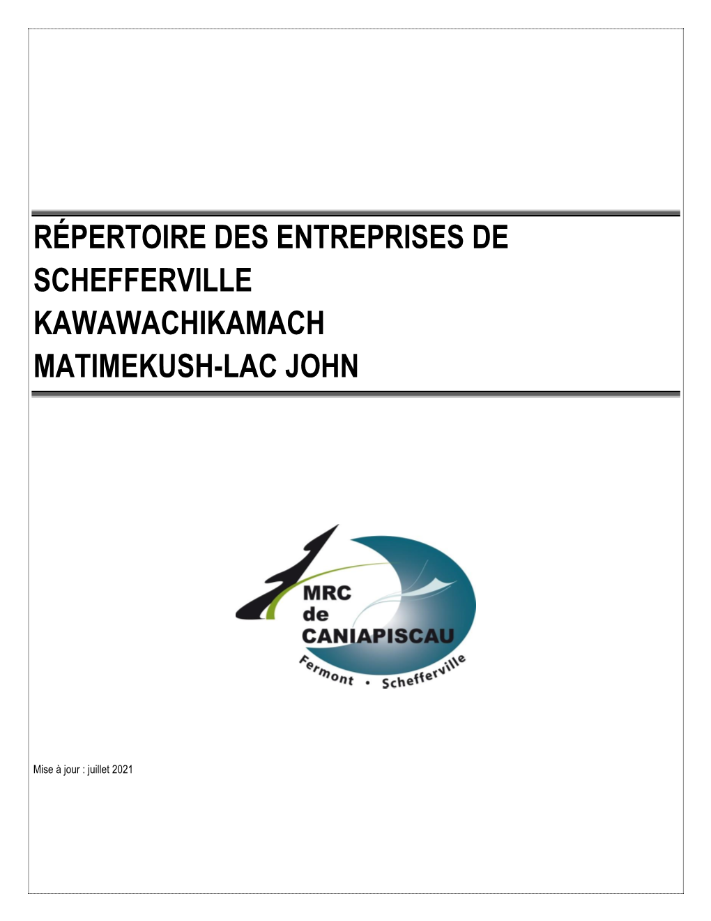Répertoire Des Entreprises De Schefferville 2021